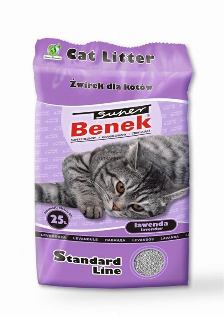Certech Super Benek Standard Lavendel - Klumpande kattsand 25 l (20 kg)