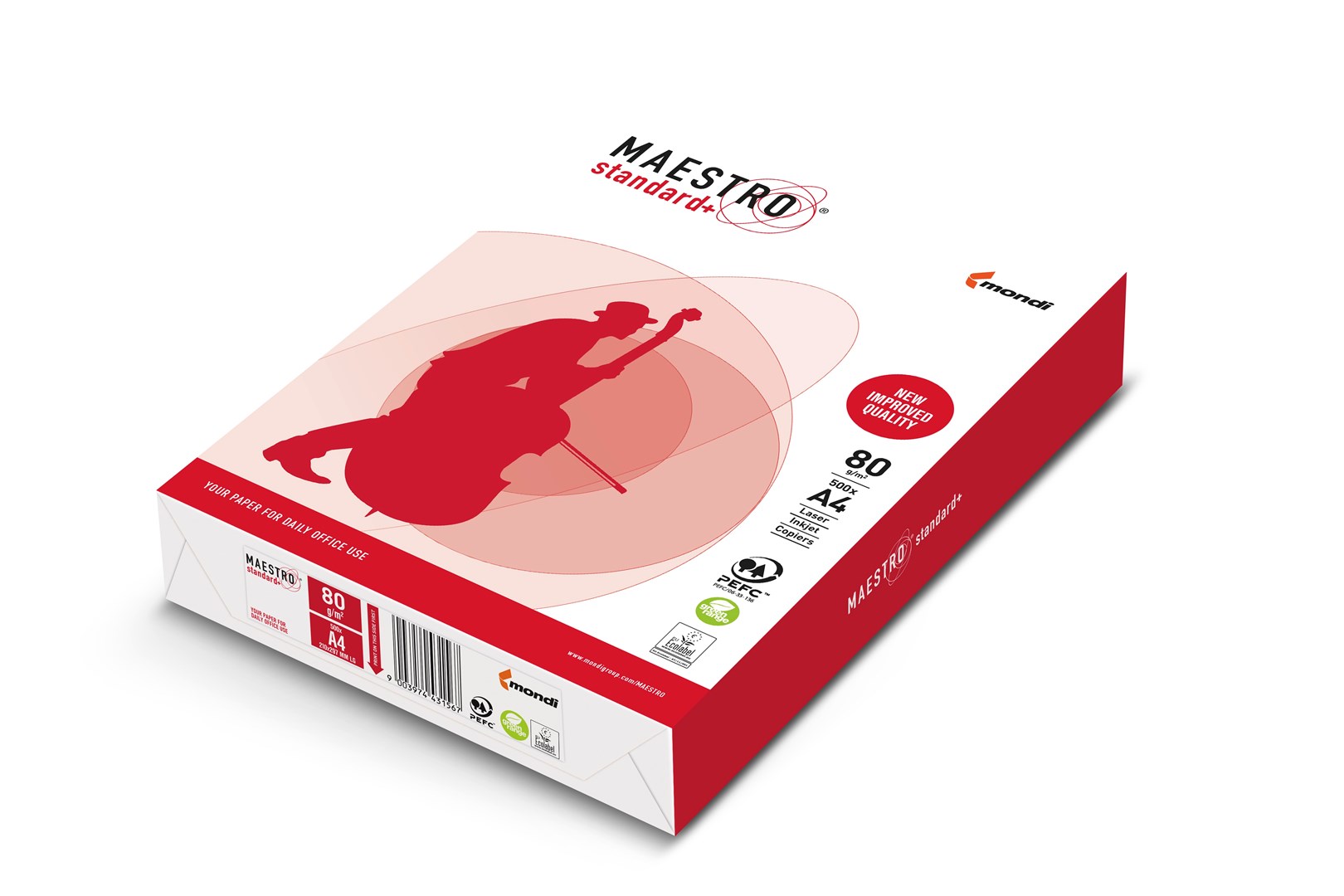 Kopimaskine til kontor Maestro Standard Plus klasse B 94918A80 (A4; 80g/m2; 500 ark; papir hvidt, mat)