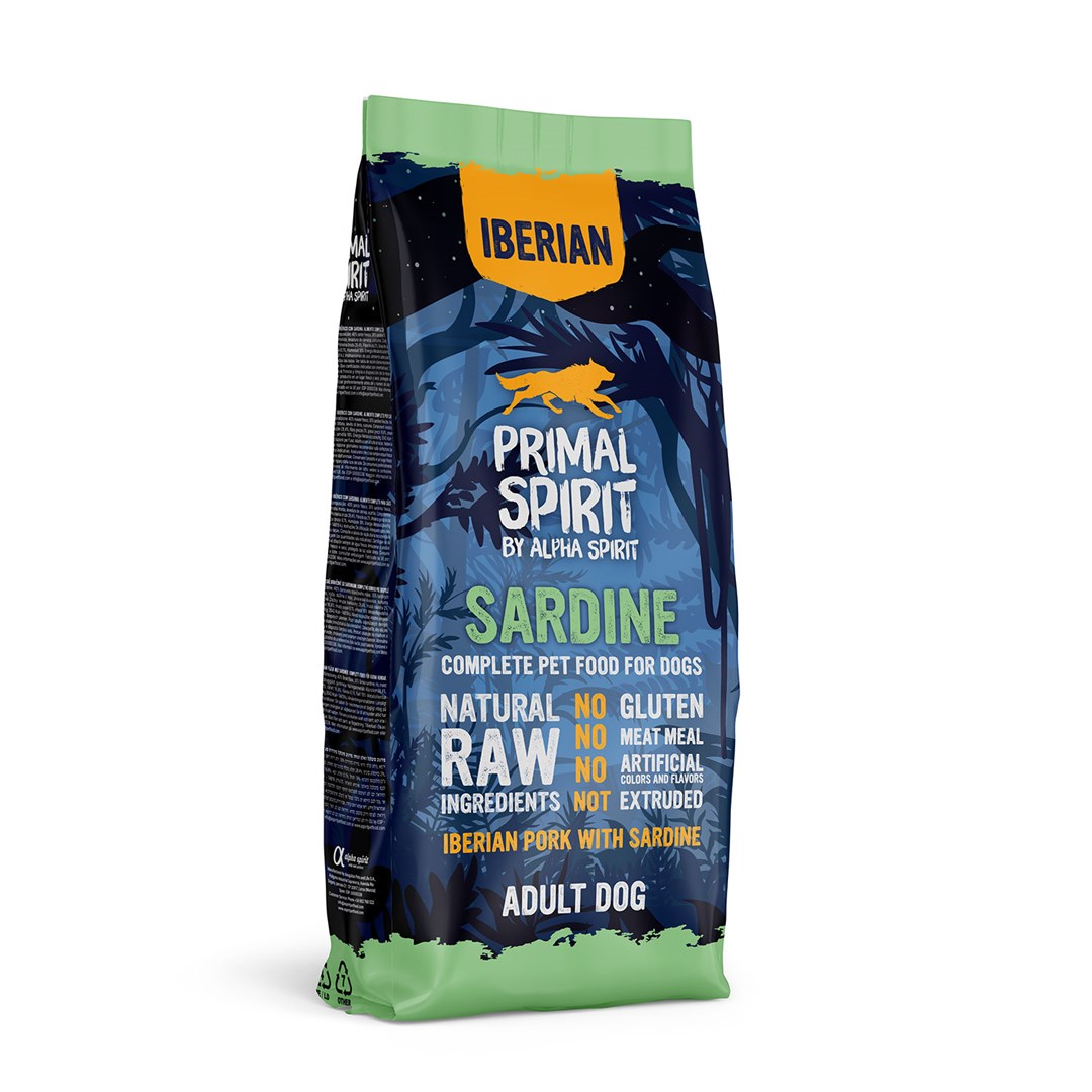 PRIMAL SPIRIT Iberiska sardiner - torrfoder för hundar - 12 kg