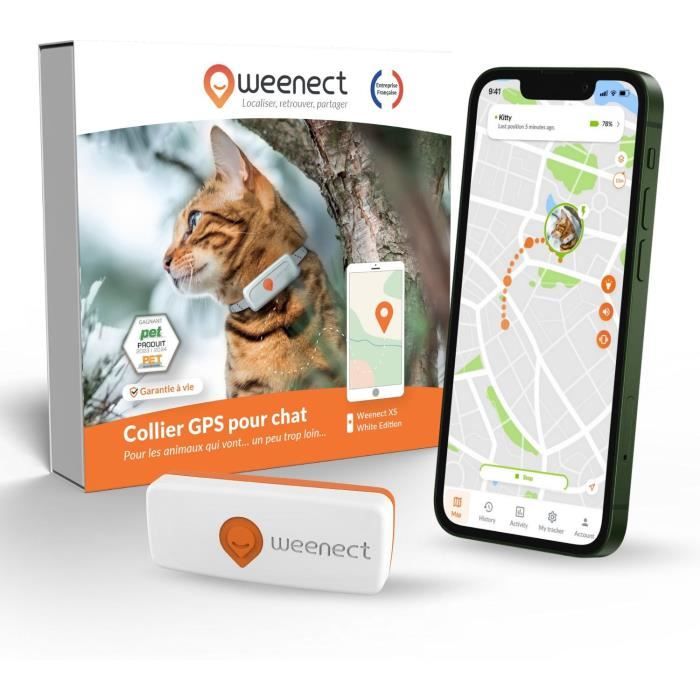 GPS-tracker til katte - Weenect XS (hvid udgave 2023)