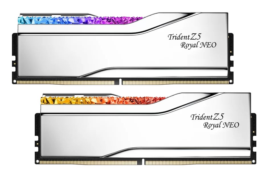 G.Skill Trident Z5 Royal Neo RGB DDR5-6000 - 64GB - CL28 - Dual Channel (2 pcs) - AMD EXPO - Silver med RGB
