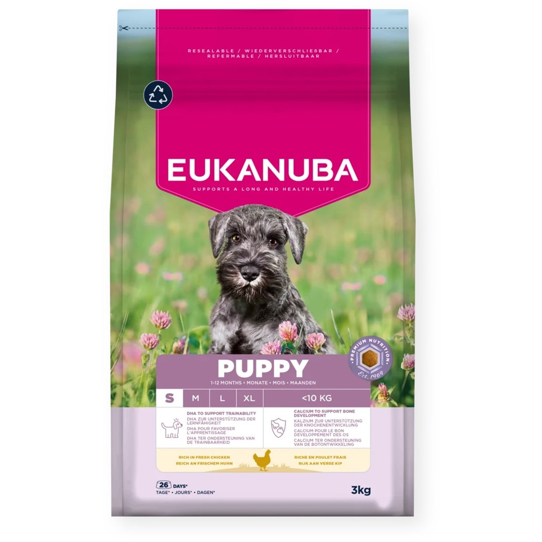 EUKANUBA Puppy Small rik på kyckling 3 kg