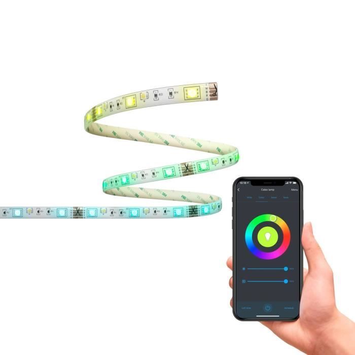Calex Led Controller CALEX – Smart LED Strip 5M 24W 1200lm RGBCCT 2700-6500K + Remote ...