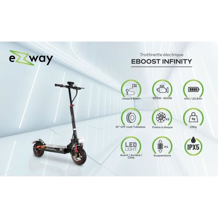 EBOOST INFINITY Foldable All-Terrain Electric Scooter – EZWAY – 10 ...
