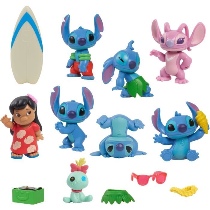 Stitch Promo Set Figures and Accessories – LICENSED /STITCH – Deluxe Set – 13 figures ...